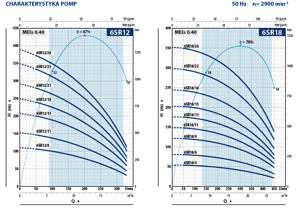 Charakterystyka 1 Pedrollo 6SR